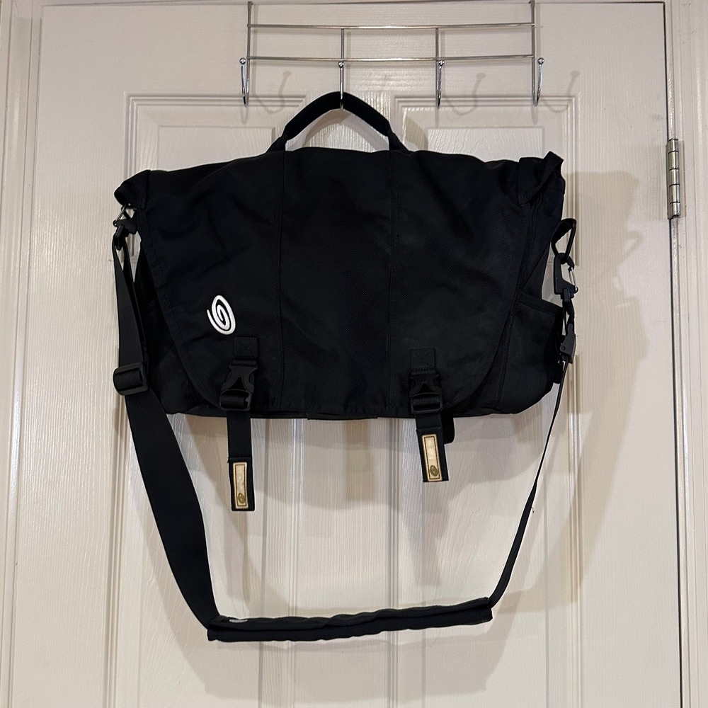 Timbuk2 Messenger Bag Black Ballistic Nylon Laptop Commuter Briefcase